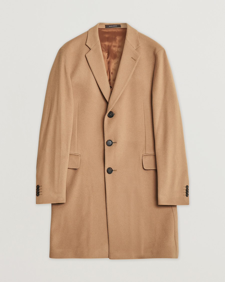 Herre | Pre-owned Jakker | Pre-owned | Oscar Jacobson Snyder Wool/Cashmere Coat Camel 52