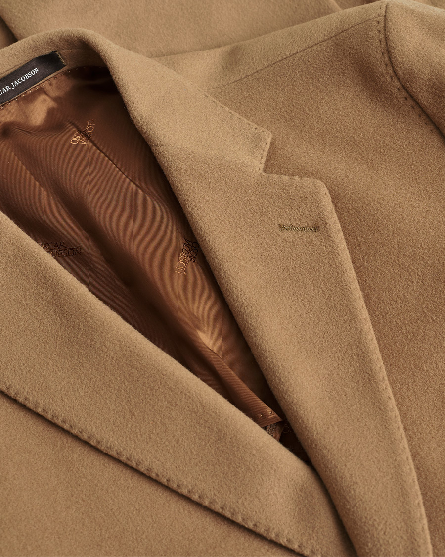 Herre | Pre-owned Jakker | Pre-owned | Oscar Jacobson Snyder Wool/Cashmere Coat Camel 52