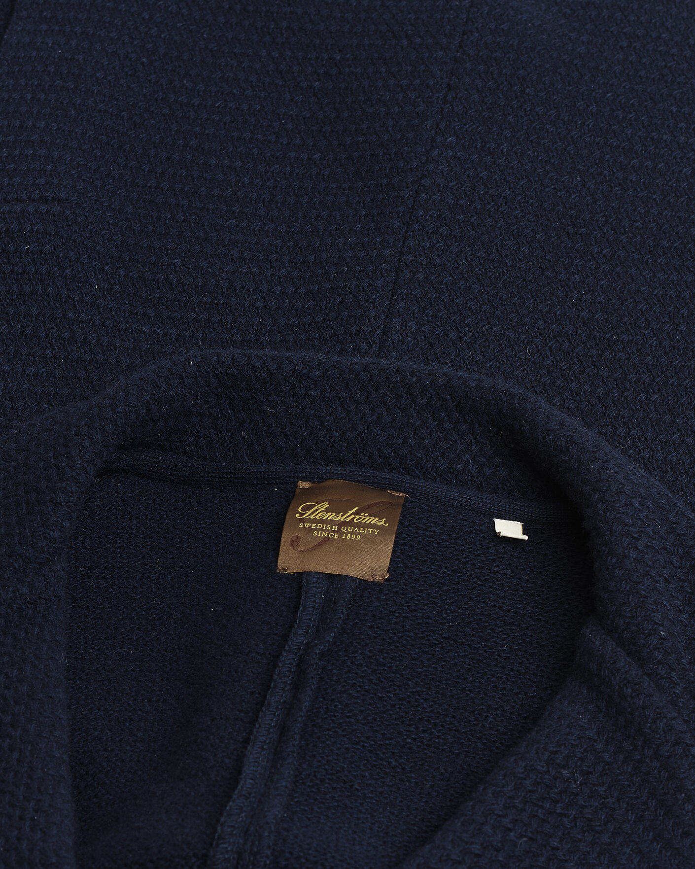 Herre | Pre-owned Dressjakker | Pre-owned | Stenströms Knitted Textured Merino Wool Blazer Navy M