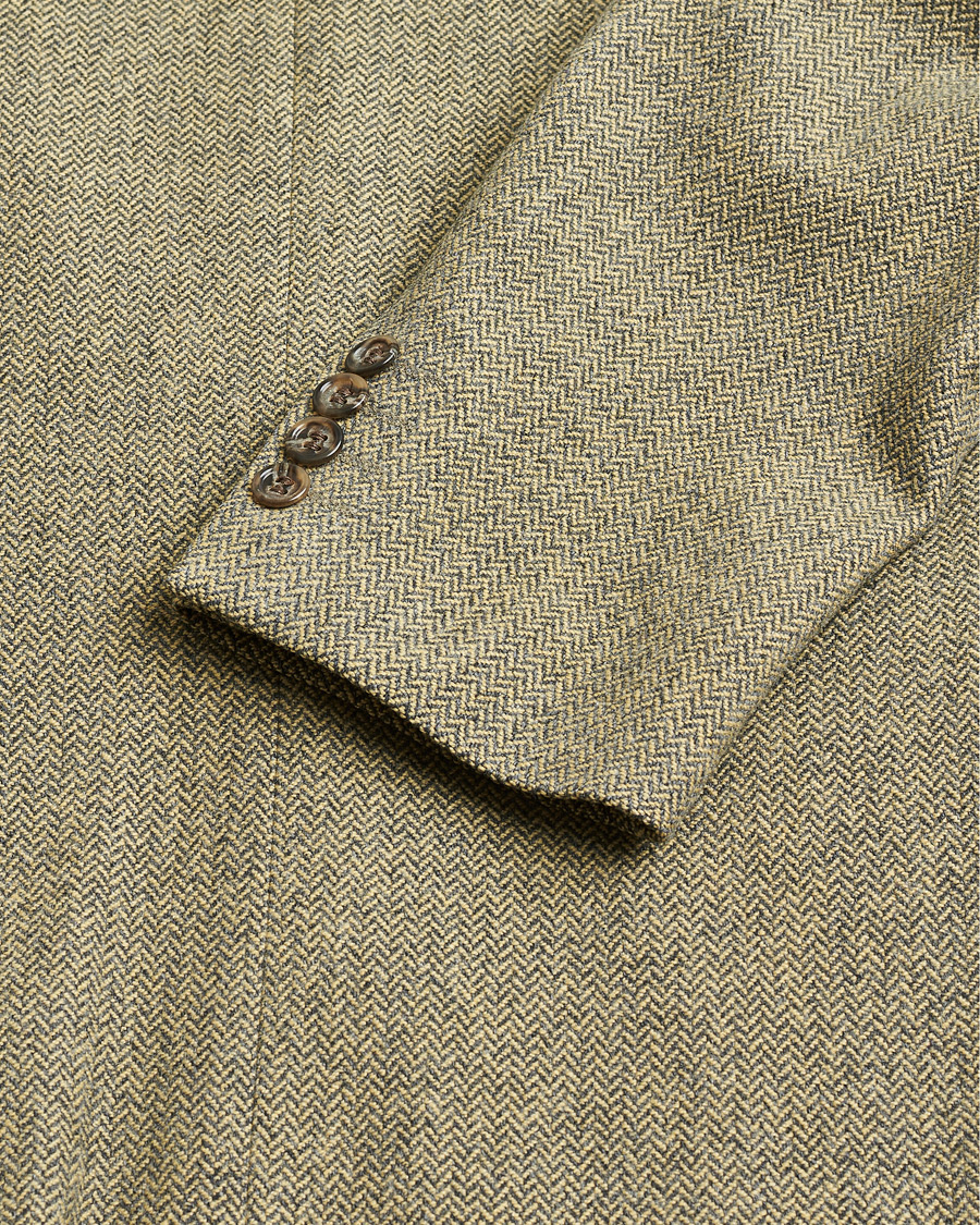 Herre | Pre-owned Dressjakker | Pre-owned | BOSS Vintage Wool Herringbone Blazer Beige 50