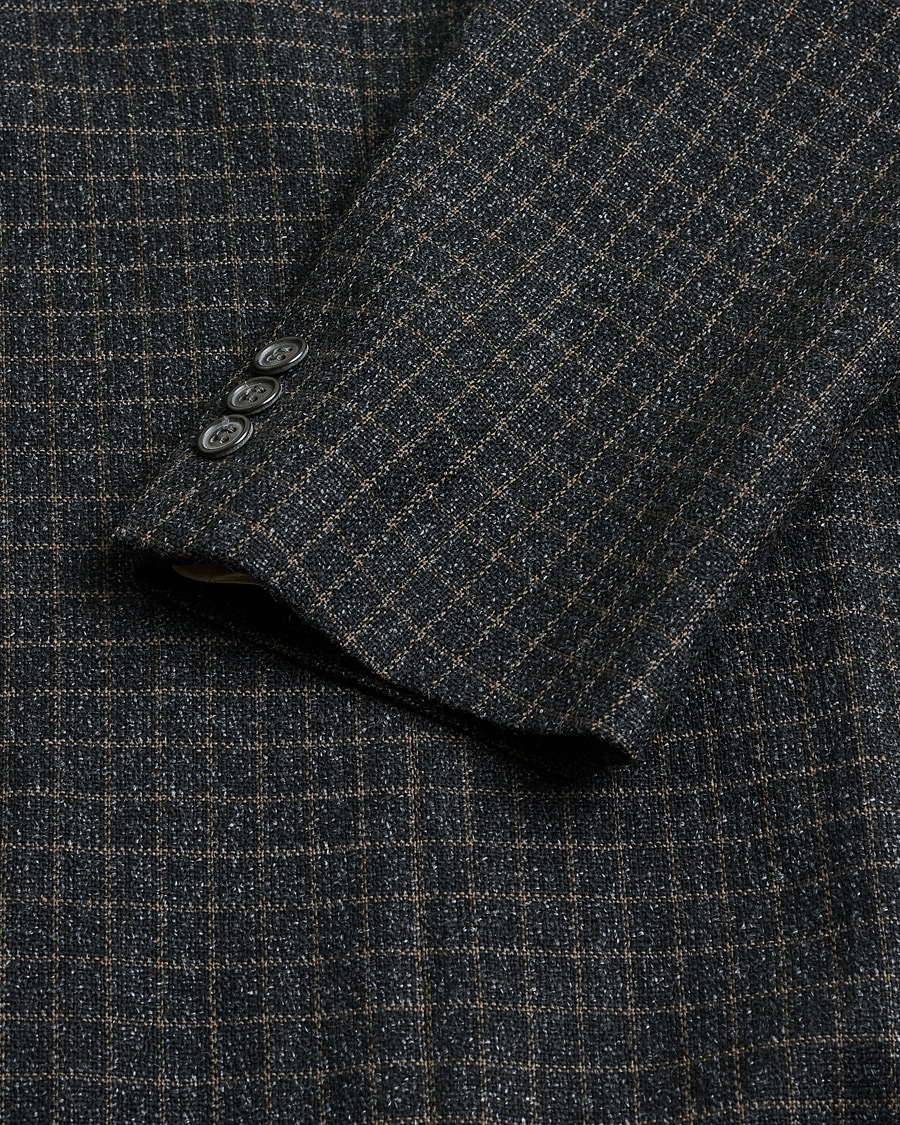 Herre | Pre-owned Dressjakker | Pre-owned | Ermenegildo Zegna Vintage Wool Checked Blazer Dark Grey 50
