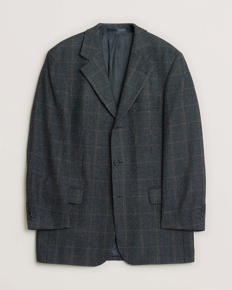 Herre | Pre-owned Dressjakker | Pre-owned | BOSS Vintage Wool Checked Blazer Navy 48