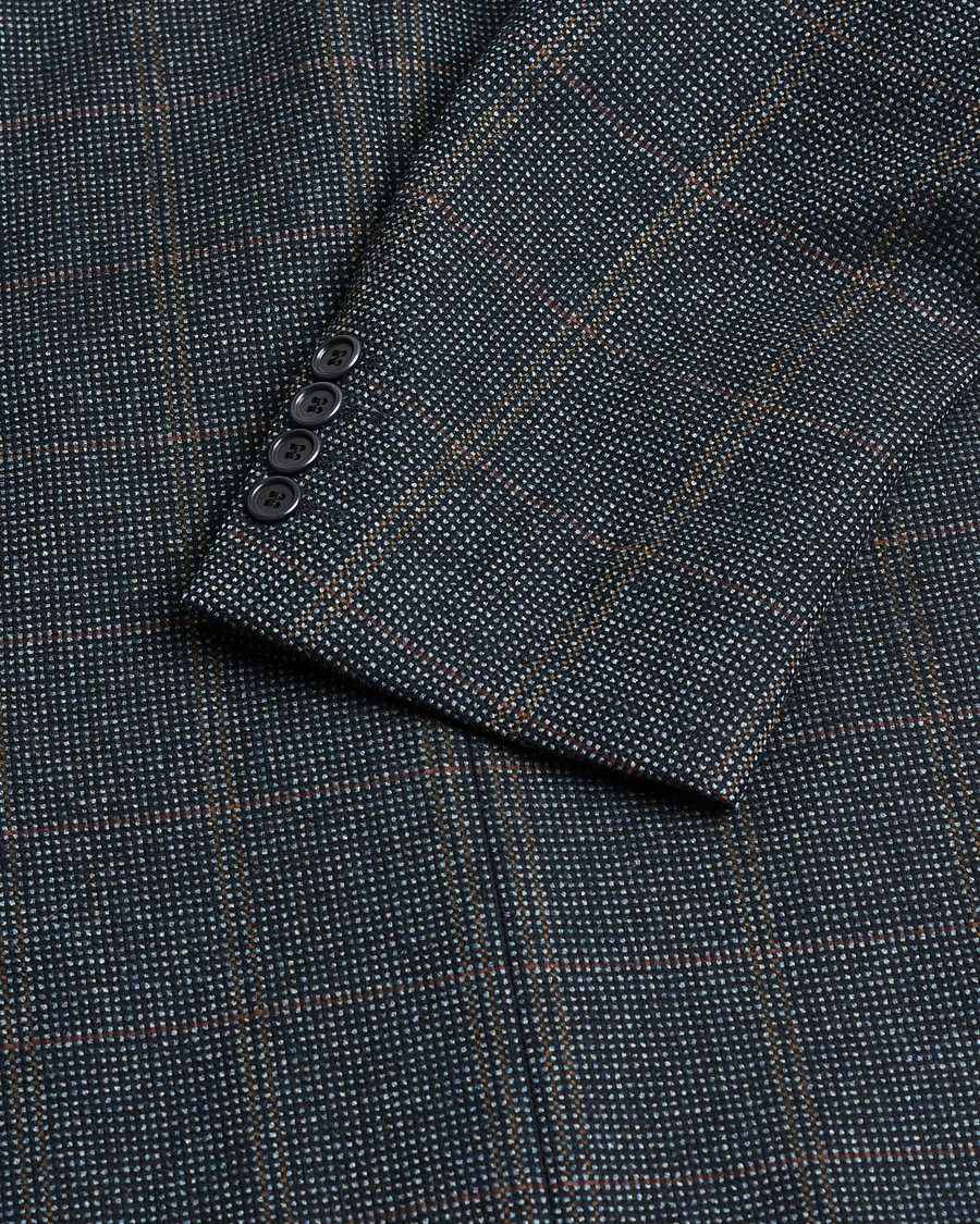 Herre | Pre-owned Dressjakker | Pre-owned | BOSS Vintage Wool Checked Blazer Navy 48
