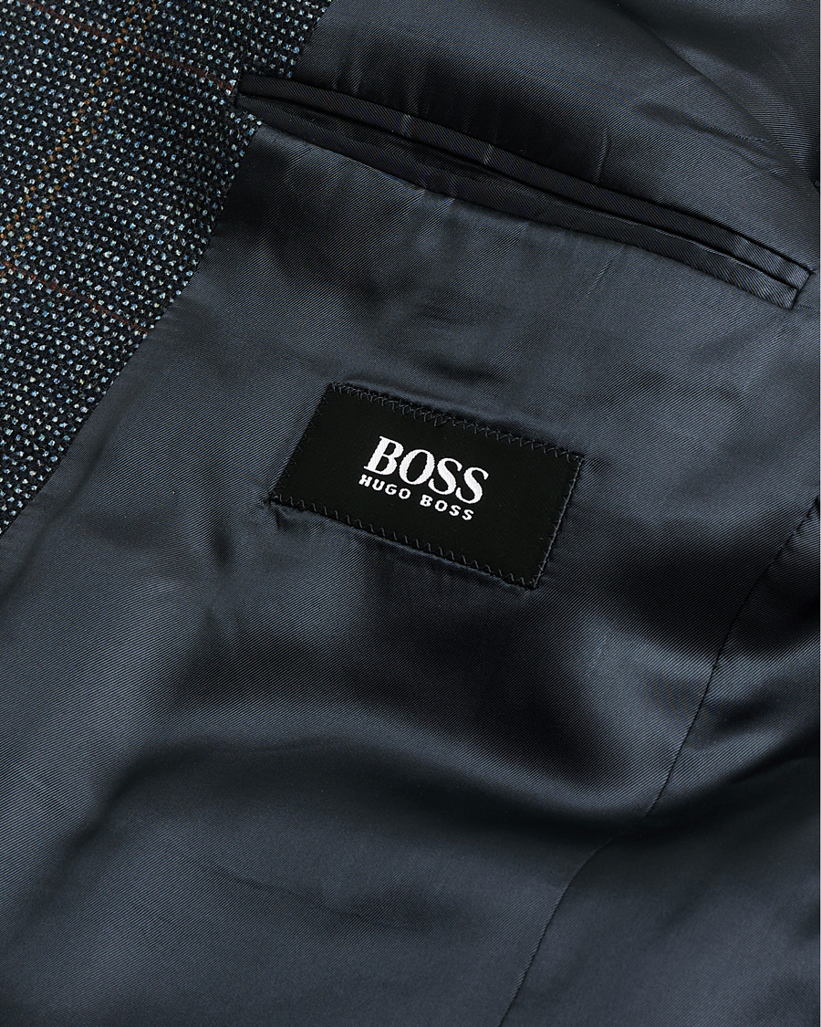 Herre | Pre-owned Dressjakker | Pre-owned | BOSS Vintage Wool Checked Blazer Navy 48