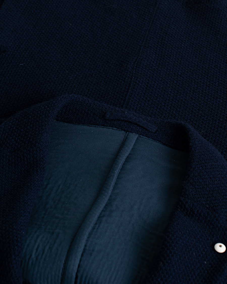 Herre | Dressjakker | Pre-owned | L.B.M. 1911 Knitted Punto Wool Structure Blazer Navy