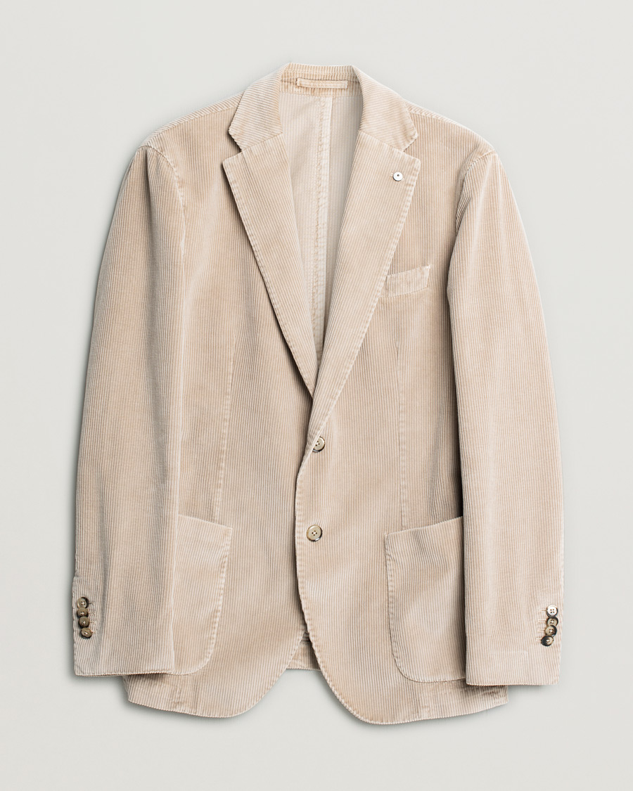 Herre | L.B.M. 1911 Jack Corduroy Blazer Beige | Pre-owned | L.B.M. 1911 Jack Corduroy Blazer Beige