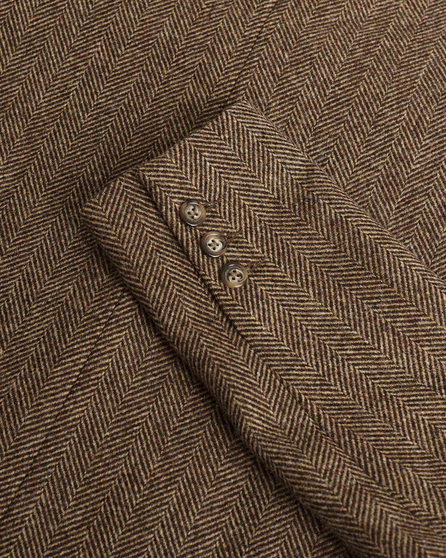 Herre | Pre-owned Dressjakker | Pre-owned | Palmes Blaze Herringbone Wool Sport Coat Brown 46