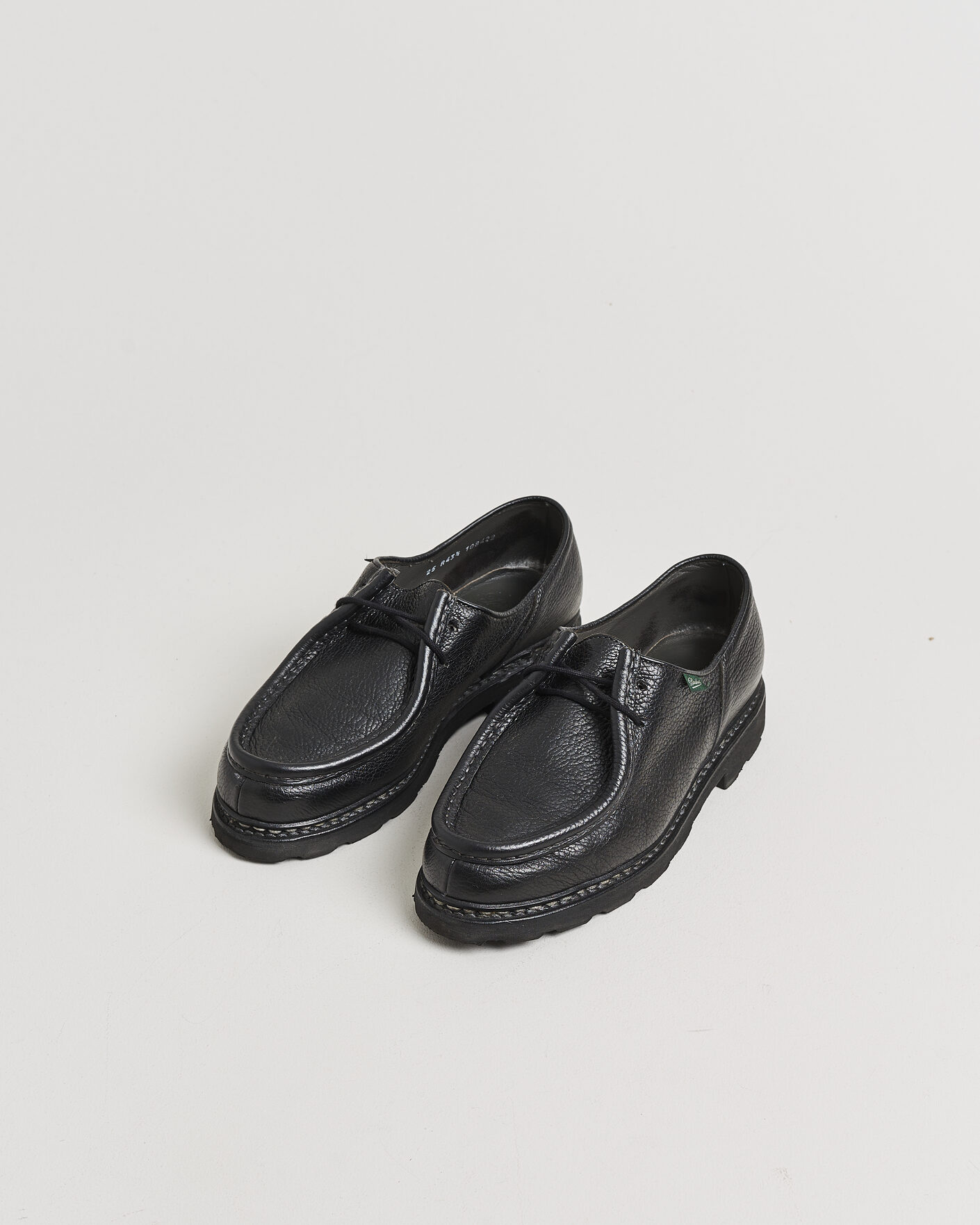 Herre | Pre-owned Randsydde sko | Pre-owned | Paraboot Michael Derby Black Deerskin 43,5