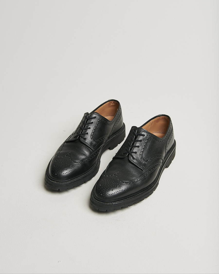 Herre | Crockett & Jones Pembroke Milled Grain Vibram Black | Pre-owned | Crockett & Jones Pembroke Milled Grain Vibram Black