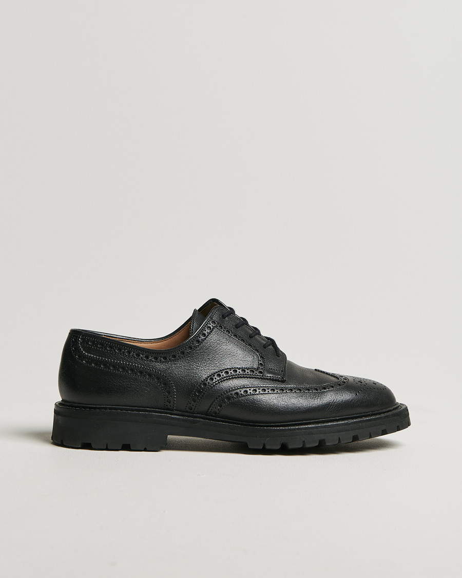 Herre | Crockett & Jones Pembroke Milled Grain Vibram Black | Pre-owned | Crockett & Jones Pembroke Milled Grain Vibram Black