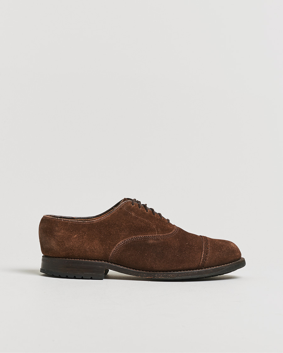 Herre | Pre-owned Randsydde sko | Pre-owned | Allen Edmonds Barlow Oxford Dark Brown Suede UK8,5 - EU42