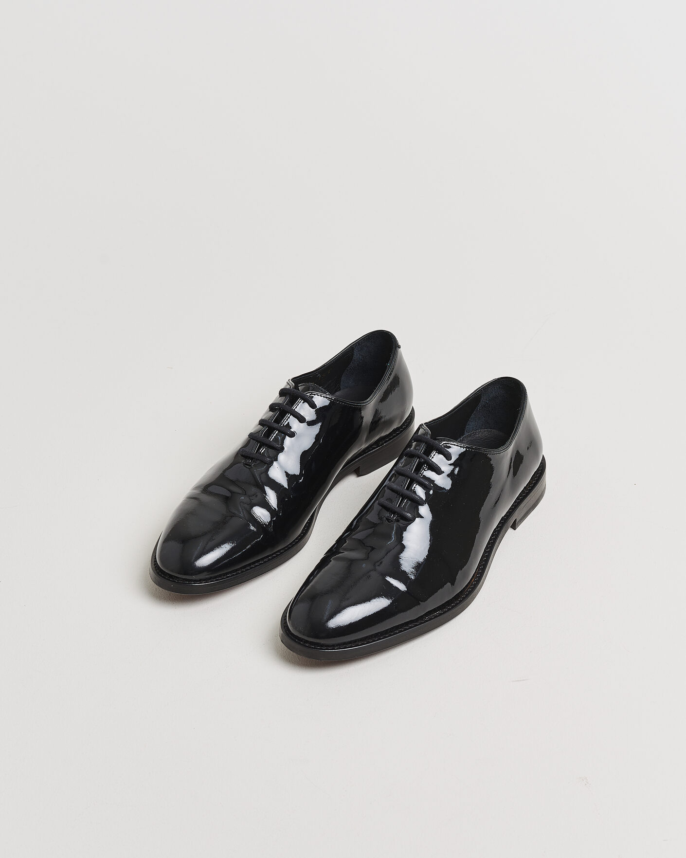 Herre | Pre-owned Randsydde sko | Pre-owned | Myrqvist Drottningholm Patent Shoe Black UK10 - EU44