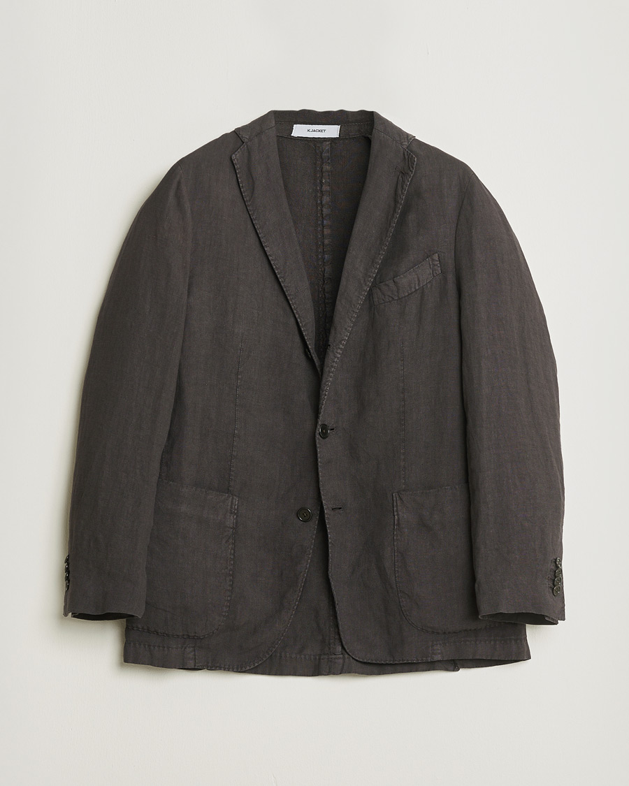 Herre | Pre-owned Dressjakker | Pre-owned | Boglioli K Jacket Linen Blazer Dark Brown 46