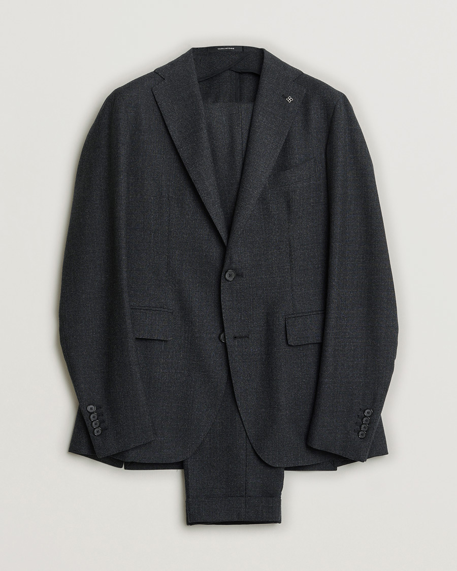 Herre | Pre-owned Dresser | Pre-owned | Tagliatore Wool Suit Anthracite Melange 46
