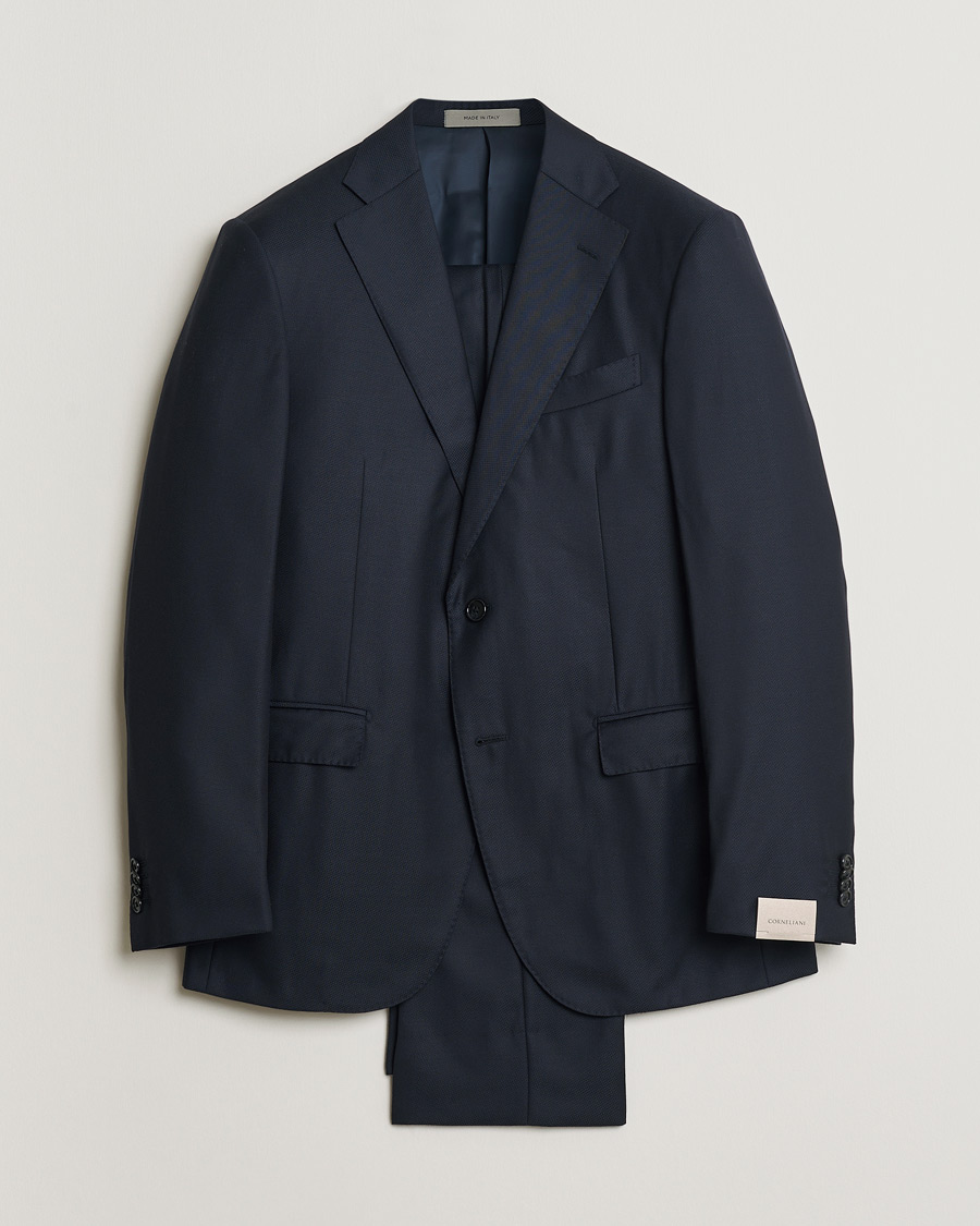 Herre | Pre-owned Dresser | Pre-owned | Corneliani Wool Suit Navy 50