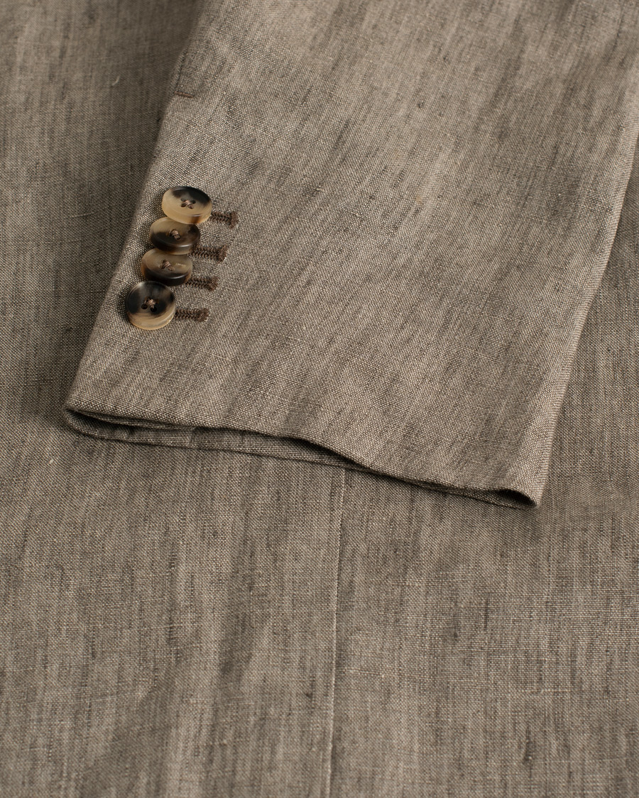 Herre | Pre-owned Dressjakker | Pre-owned | Zegna Unconstructed Linen Blazer Beige 50