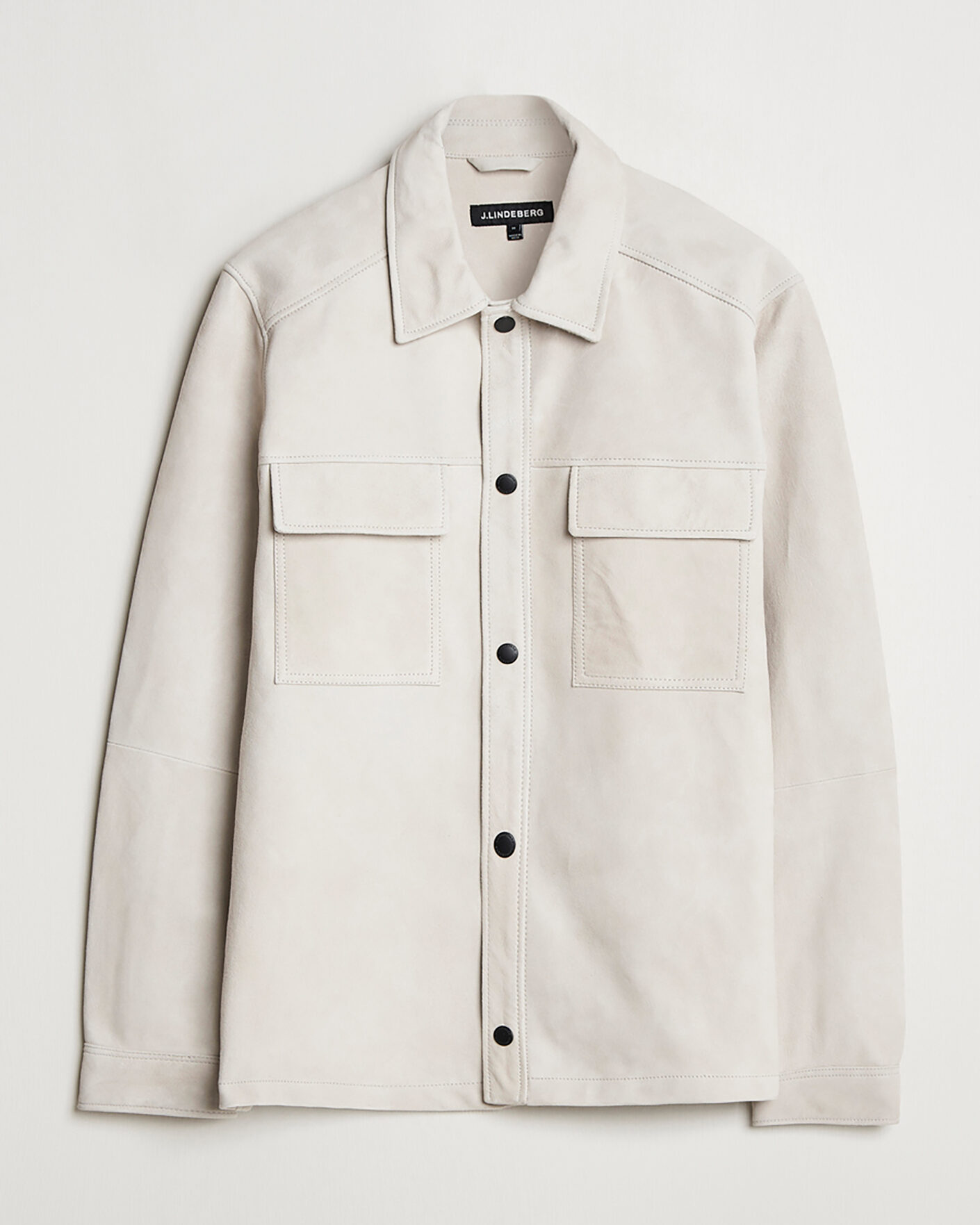 Herre | Pre-owned Skjorter | Pre-owned | J.Lindeberg Wilden Suede Overshirt Moonbeam M