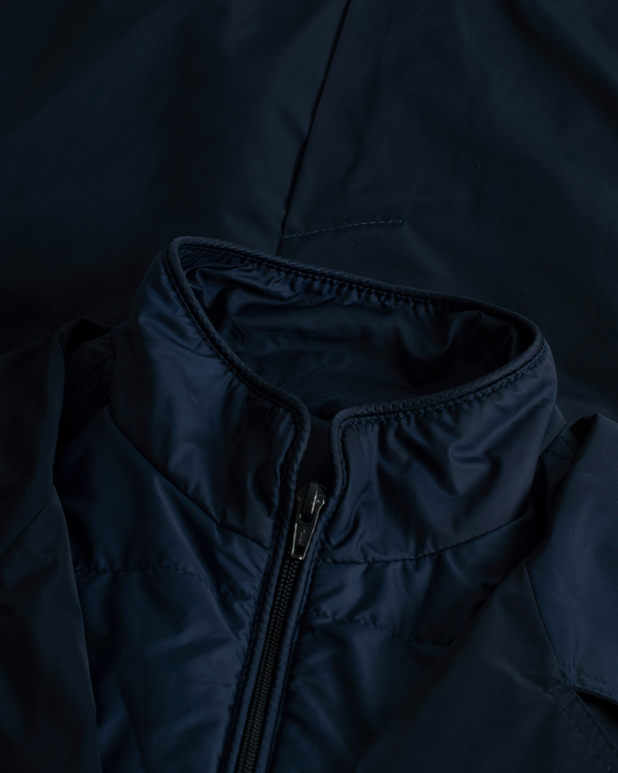 Herre | Morris Heritage Double Breasted Nylon Coat Navy 46 | Pre-owned | Morris Heritage Double Breasted Nylon Coat Navy 46