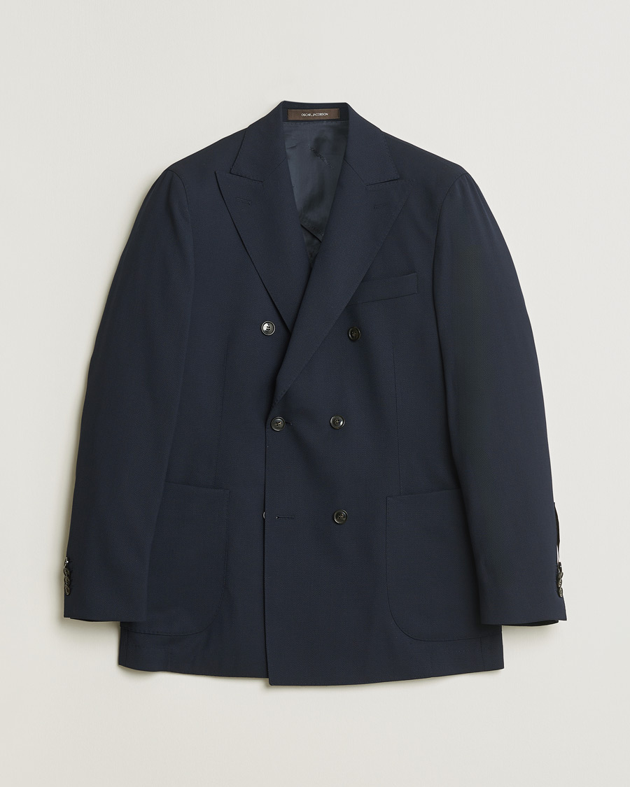 Herre | Pre-owned Dressjakker | Pre-owned | Oscar Jacobson Farris Patch Blazer Navy 48