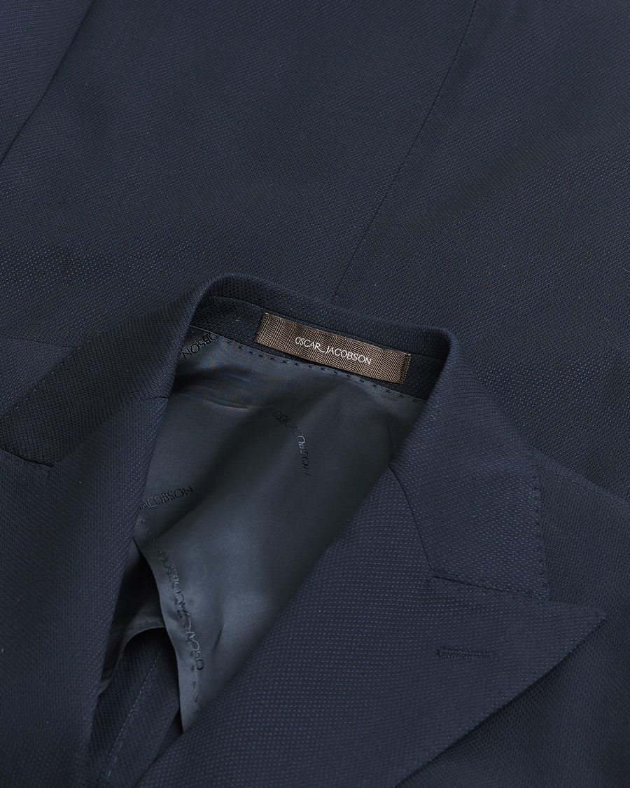 Herre | Pre-owned Dressjakker | Pre-owned | Oscar Jacobson Farris Patch Blazer Navy 48