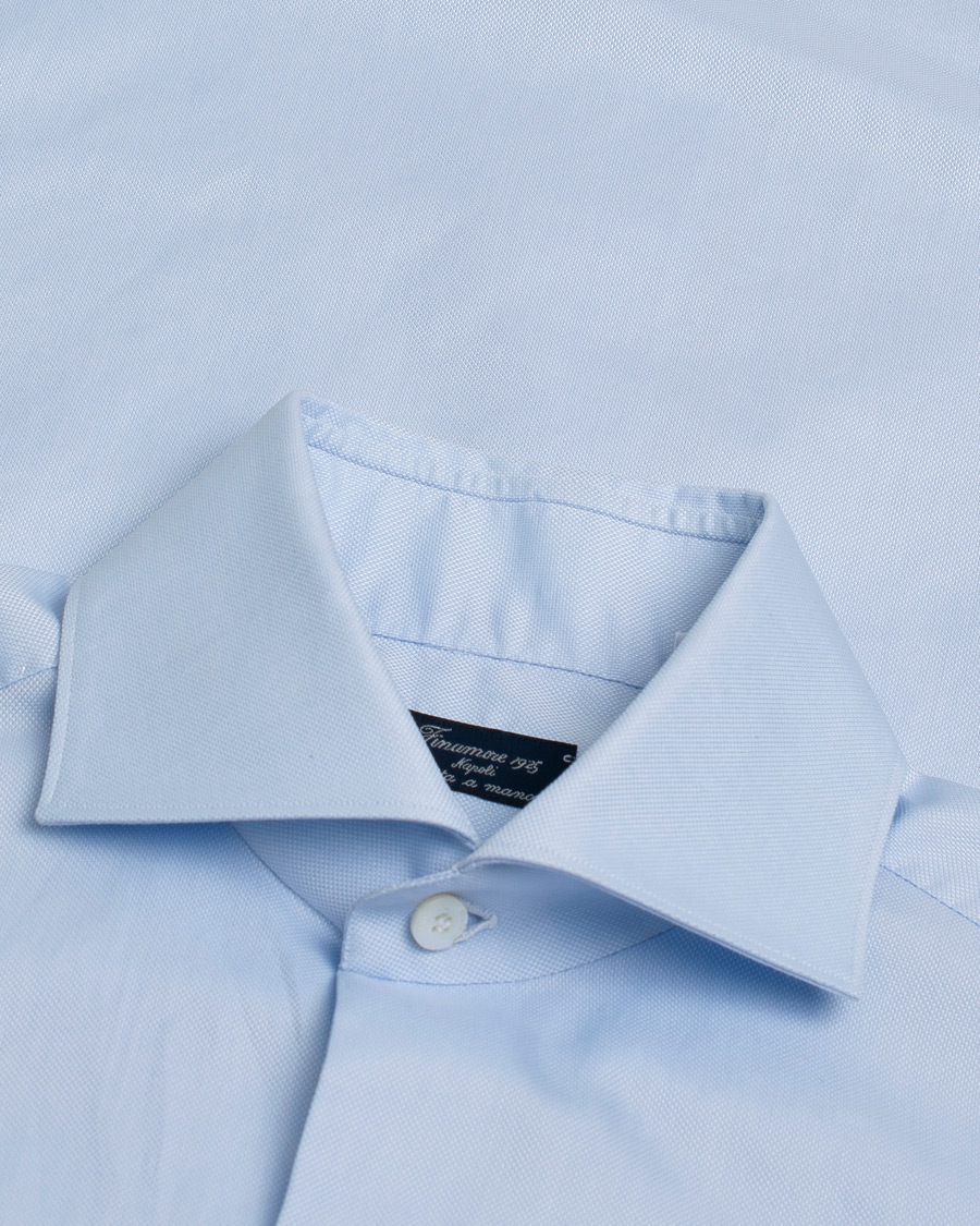 Herre | Finamore Napoli Milano Slim Royal Oxford Dress Shirt Light Blue | Pre-owned | Finamore Napoli Milano Slim Royal Oxford Dress Shirt Light Blue
