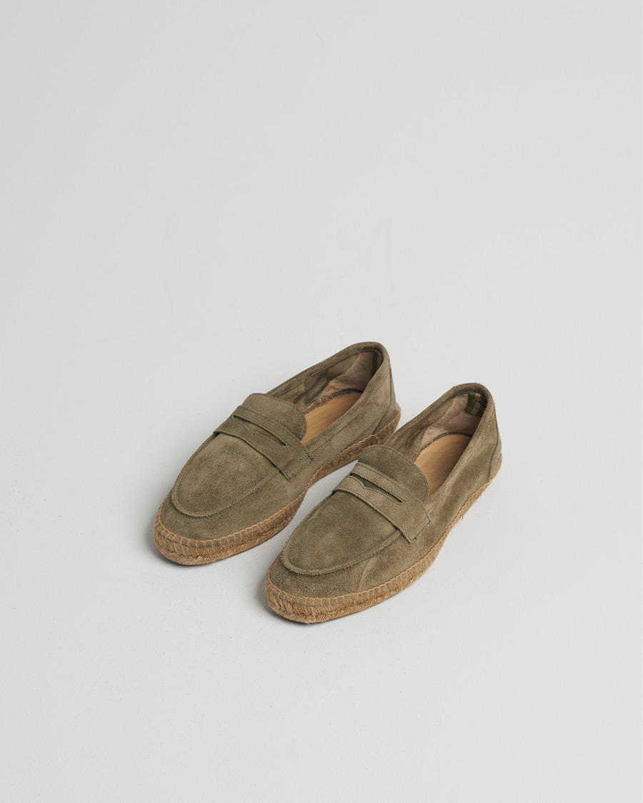 Herre | Castañer Nacho Casual Suede Loafers Verde Bosque | Pre-owned | Castañer Nacho Casual Suede Loafers Verde Bosque