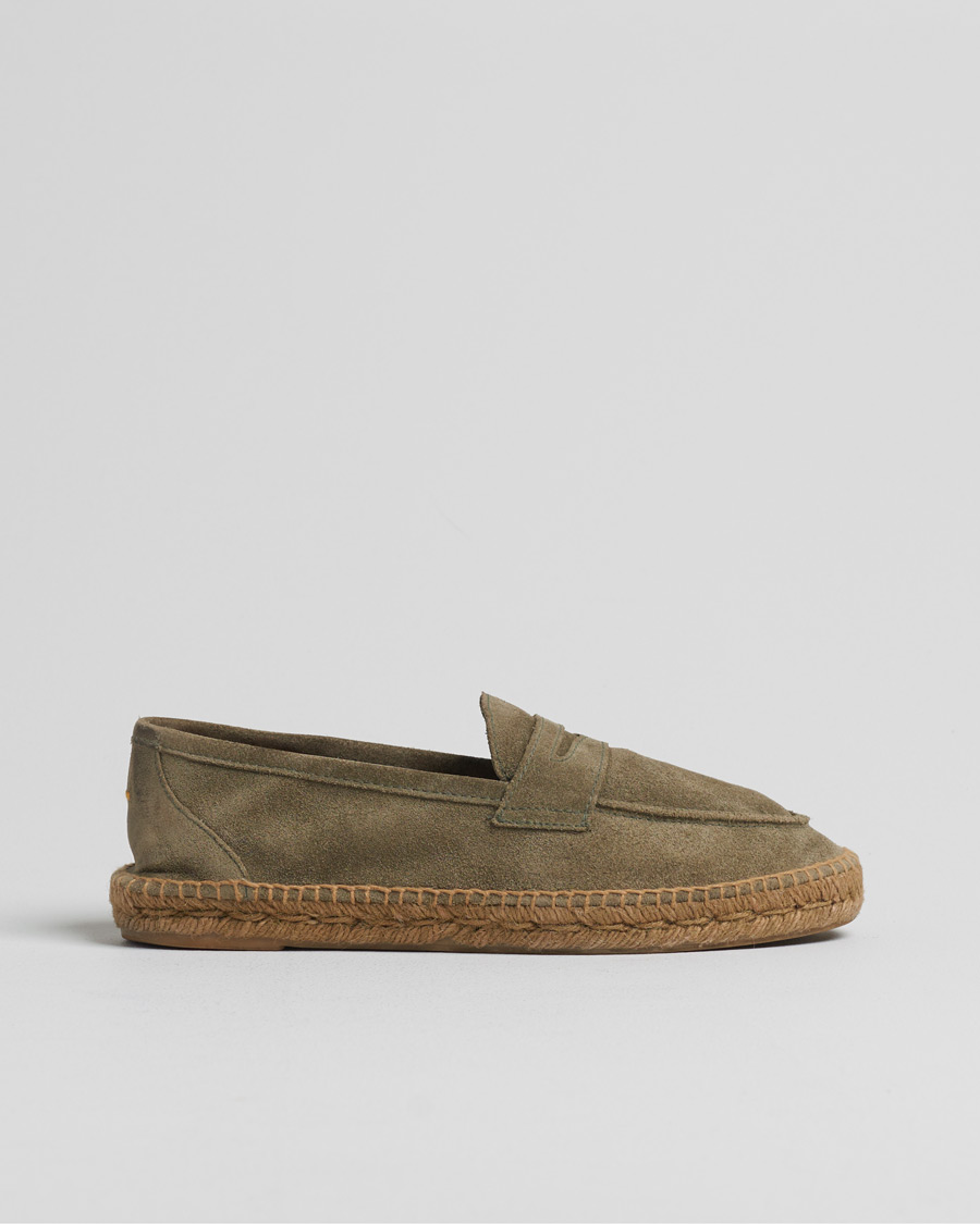 Herre | Castañer Nacho Casual Suede Loafers Verde Bosque | Pre-owned | Castañer Nacho Casual Suede Loafers Verde Bosque