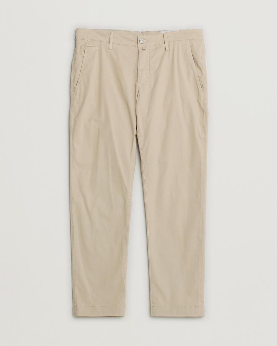 Herre | Pre-owned Bukser | Pre-owned | Jacob Cohën Bobby Cotton Gabardine Chinos Beige