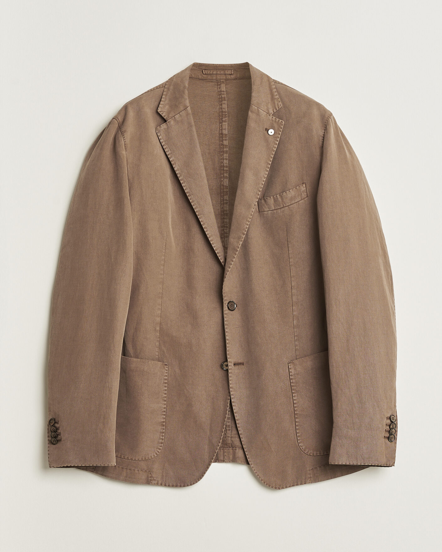 Herre | Pre-owned Dressjakker | Pre-owned | L.B.M. 1911 Jack Regular Fit Cotton Blend Blazer Taupe 54