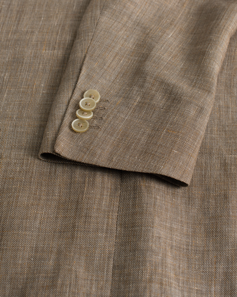 Herre | Corneliani Linen/Wool Blazer Beige Melange 52 | Pre-owned | Corneliani Linen/Wool Blazer Beige Melange 52