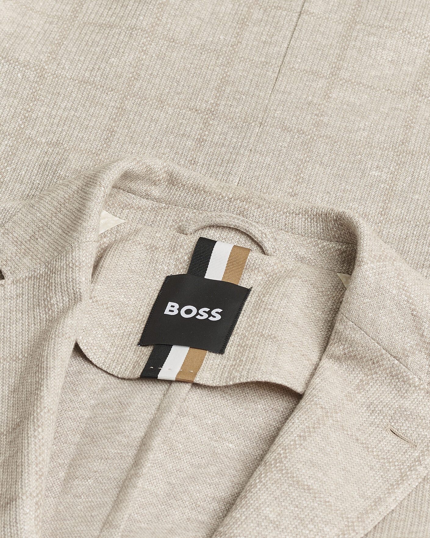 Herre | Pre-owned Dressjakker | Pre-owned | BOSS BLACK Hanry Checked Jersey Patch Pocket Blazer Open White 52