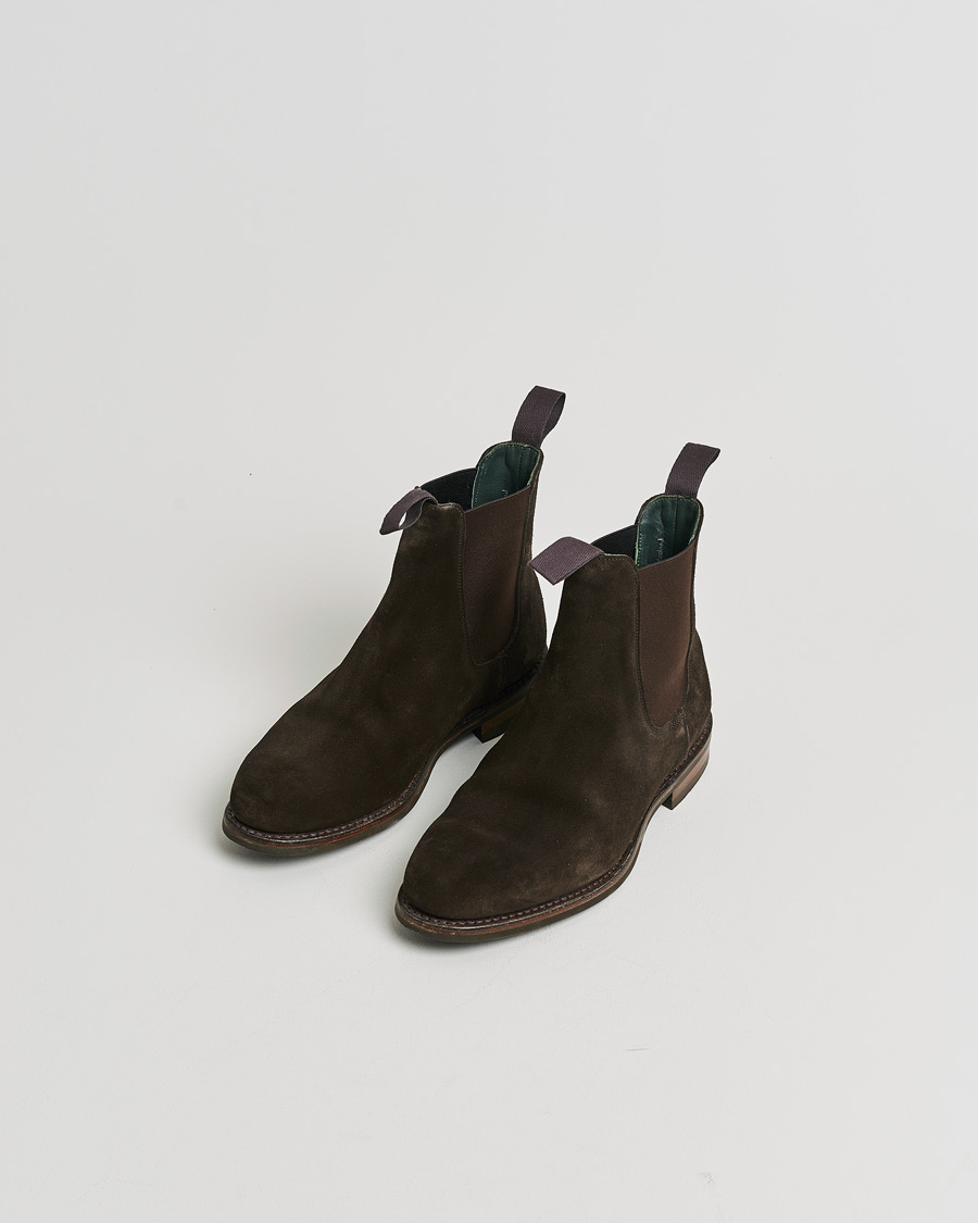 Herre | Pre-owned Randsydde sko | Pre-owned | Drake's Chelsea Boot Brown Suede UK9 - EU43
