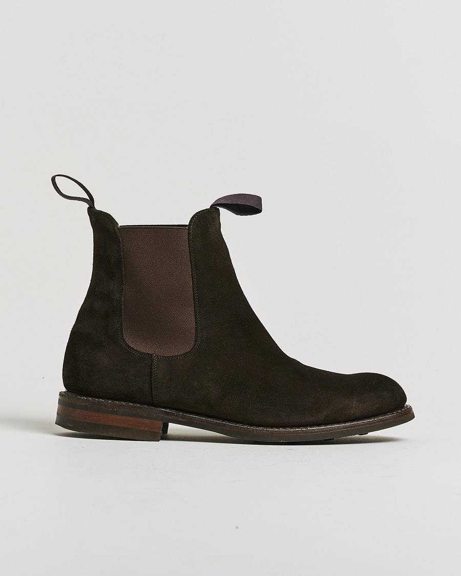 Herre | Pre-owned Randsydde sko | Pre-owned | Drake's Chelsea Boot Brown Suede UK9 - EU43