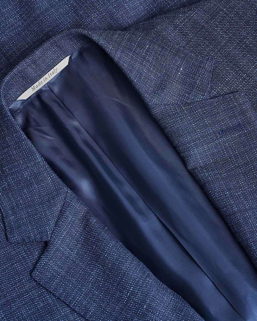 Herre | Pre-owned Dressjakker | Pre-owned | Canali Wool, Silk & Linen Blazer Navy Melange 48