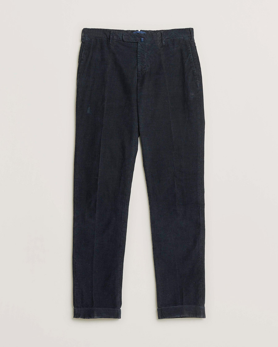 Herre | Pre-owned Bukser | Pre-owned | Incotex Slim Fit Garment Dyed Slacks Navy
