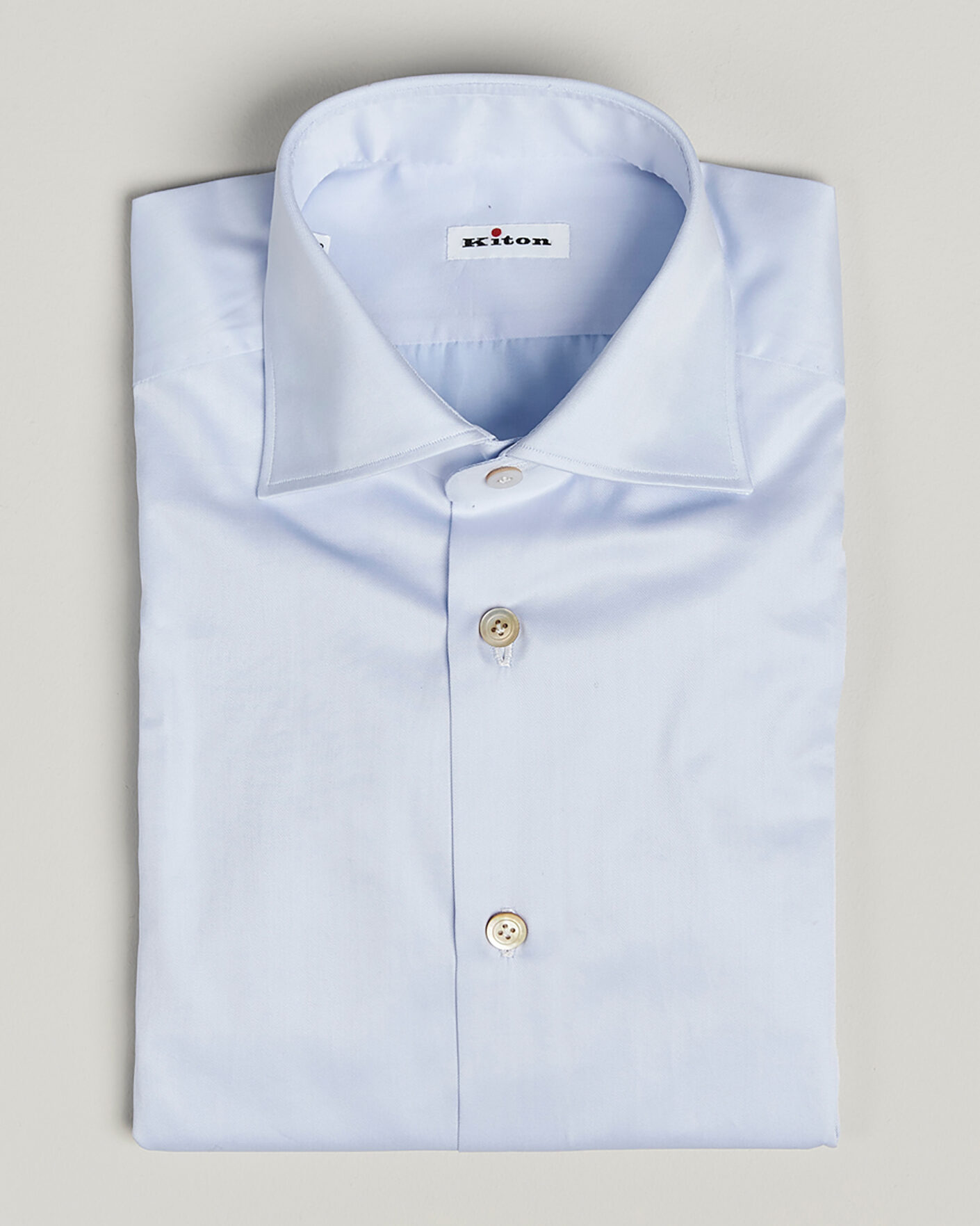 Herre | Pre-owned Skjorter | Pre-owned | Kiton Cotton Dress Shirt Light Blue 38 - S