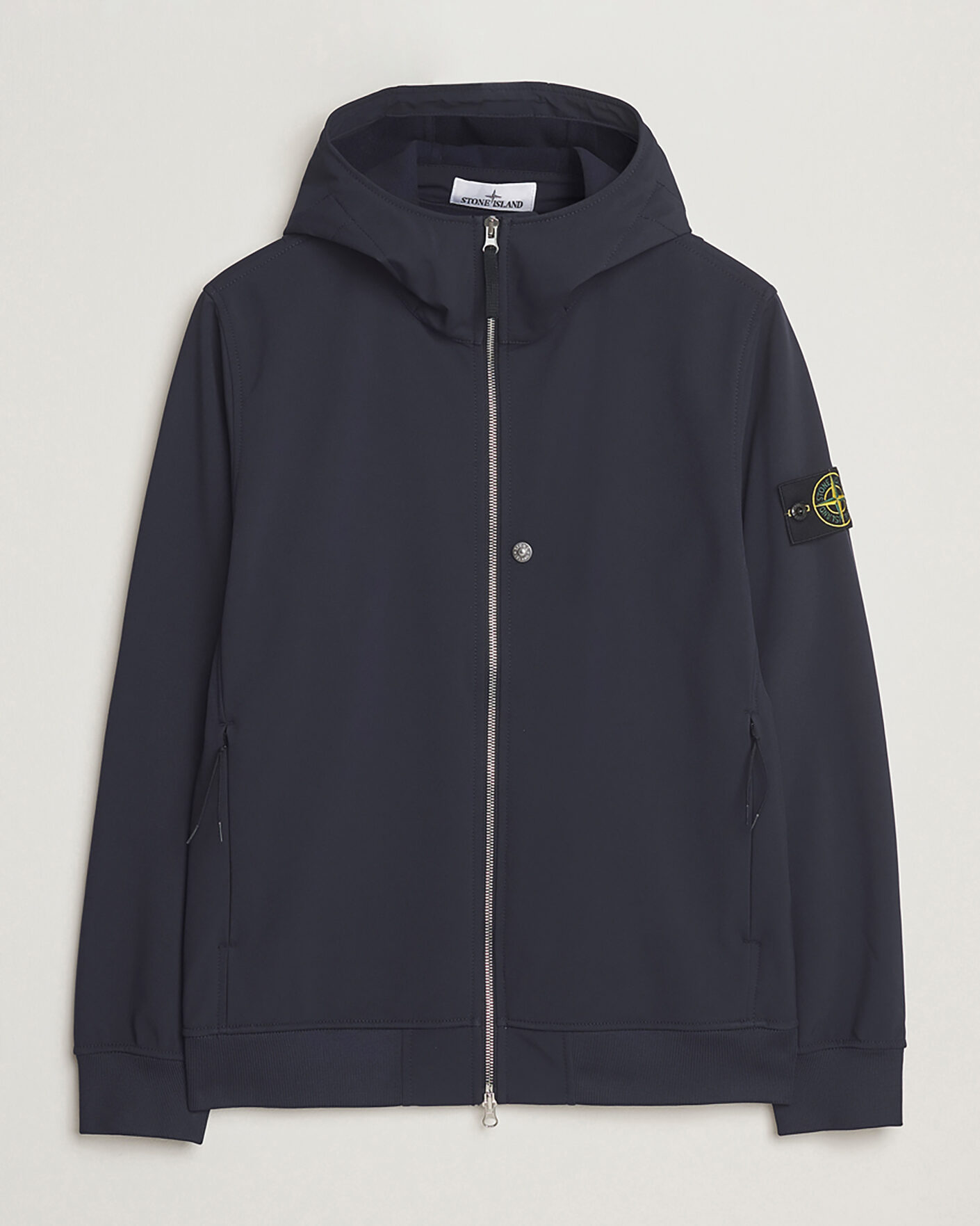 Herre | Pre-owned Jakker | Pre-owned | Stone Island Soft Shell Re-Dyed Lined Hood Jacket Navy L
