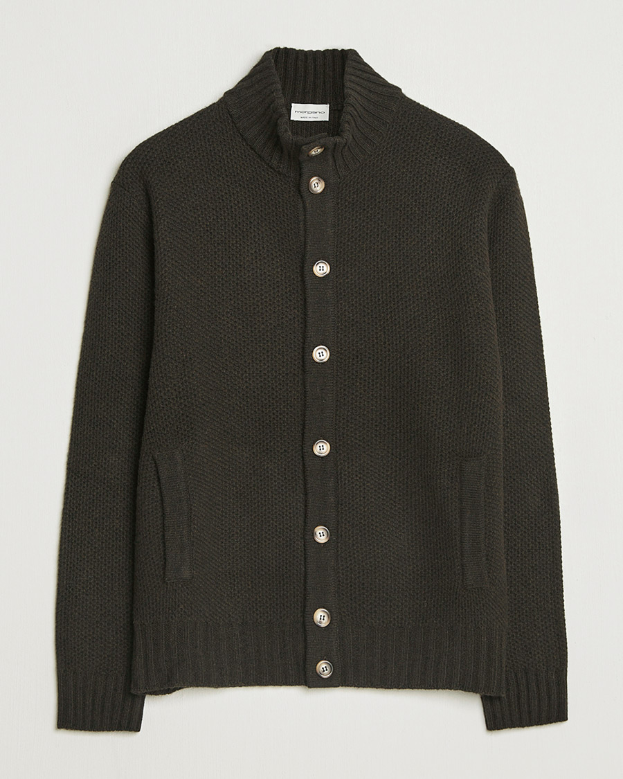 Herre | Pre-owned Gensere | Pre-owned | Morgano Heavy Knitted Wool/Cashmere Cardigan Dark Brown M