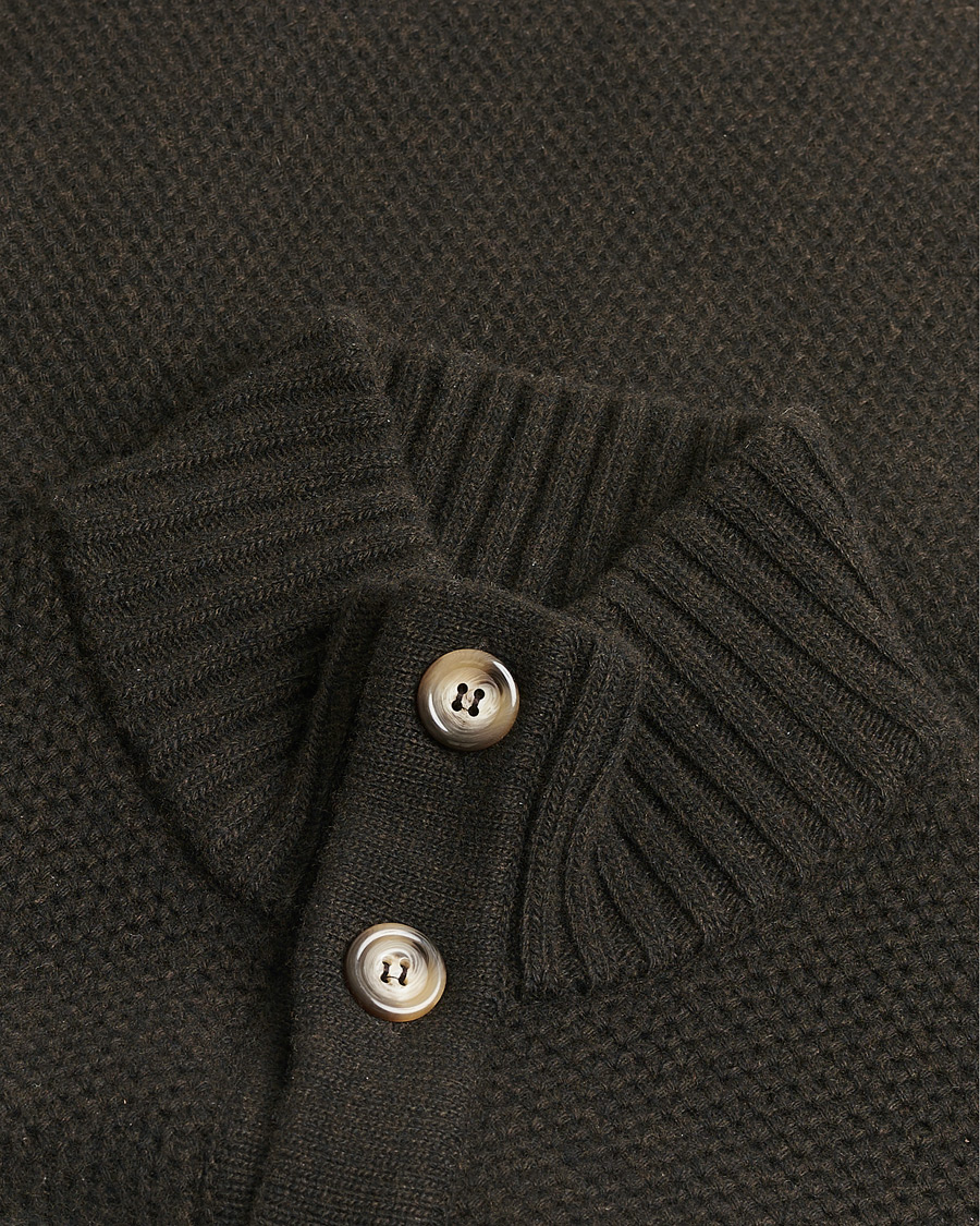 Herre | Pre-owned Gensere | Pre-owned | Morgano Heavy Knitted Wool/Cashmere Cardigan Dark Brown M