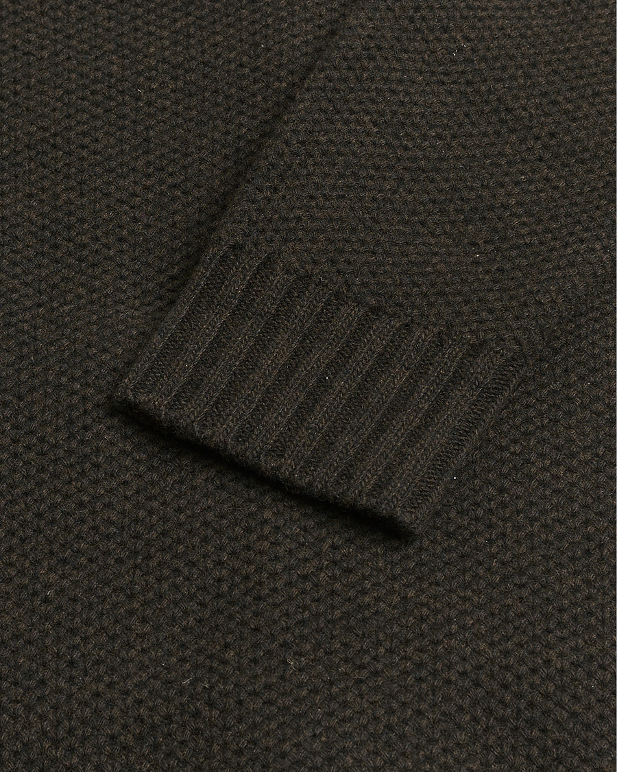 Herre | Pre-owned Gensere | Pre-owned | Morgano Heavy Knitted Wool/Cashmere Cardigan Dark Brown M
