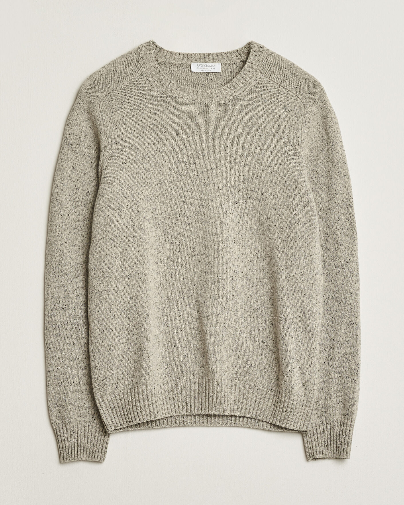 Herre | Pre-owned Gensere | Pre-owned | Gran Sasso Cashmere & Silk Blend Crew Neck Grey Melange 48