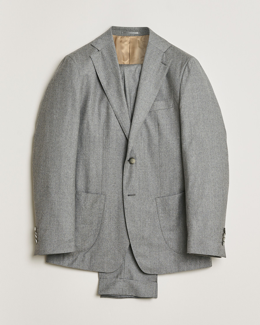Herre | Pre-owned Dresser | Pre-owned | Rose & Born Flannel Wool Suit Grey 48