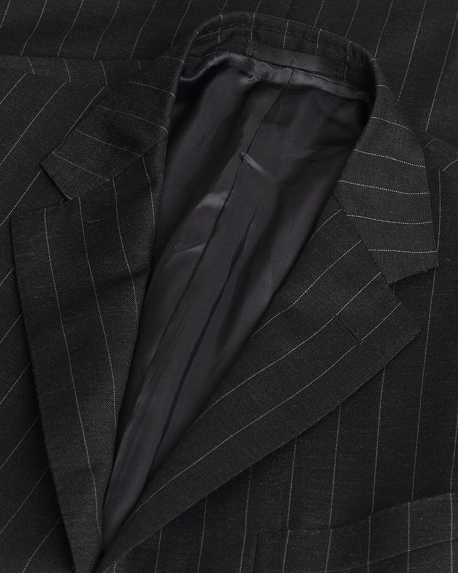 Herre | Pre-owned Dresser | Pre-owned | Caruso Pinstripe Wool Suit Black 52