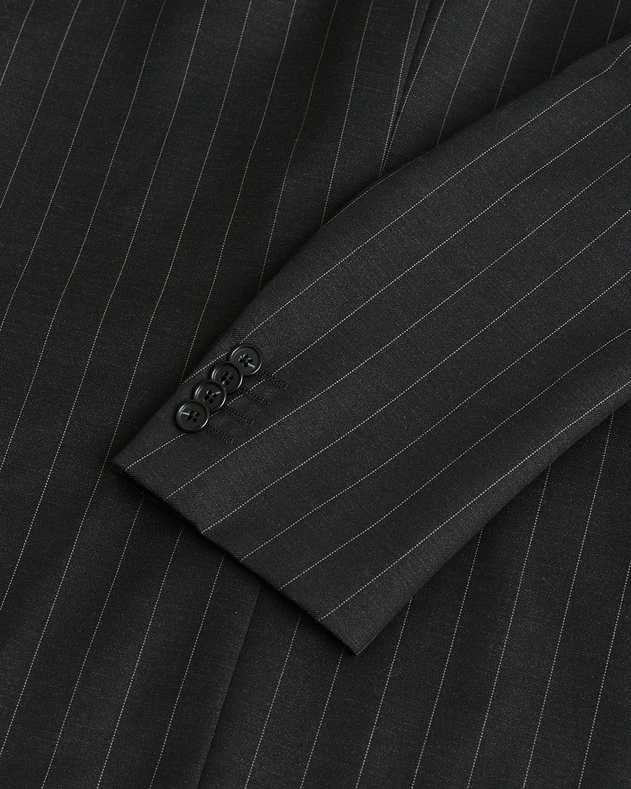 Herre | Pre-owned Dresser | Pre-owned | Caruso Pinstripe Wool Suit Black 52