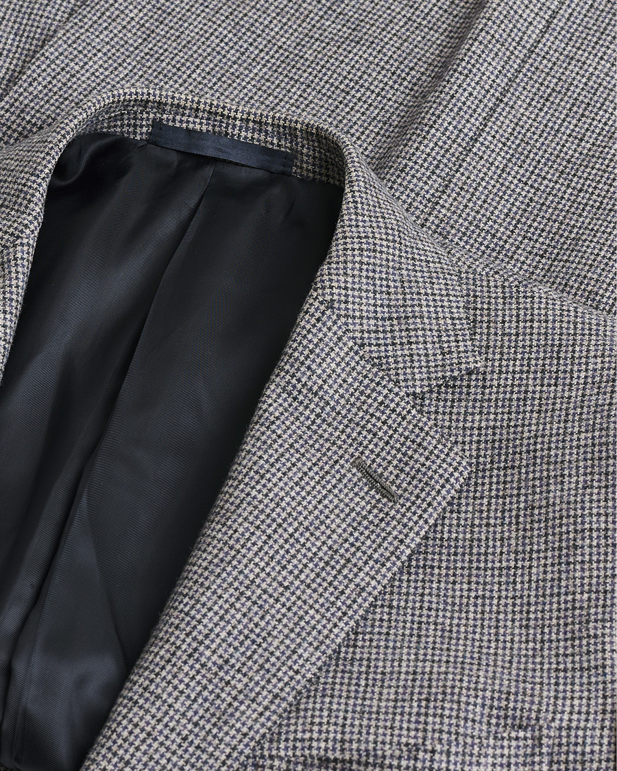Herre | Pre-owned Dressjakker | Pre-owned | Caruso Cashmere Blend Houndstooth Blazer Grey 48