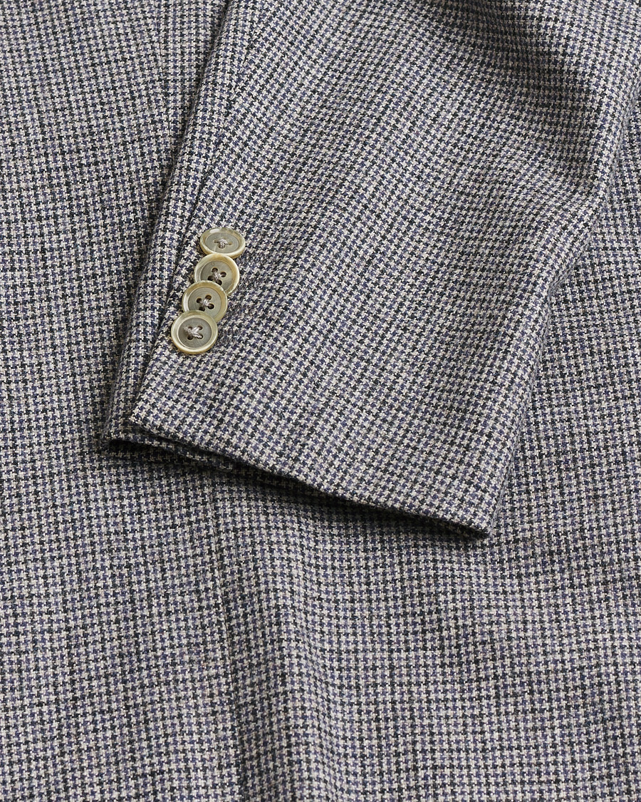 Herre | Pre-owned Dressjakker | Pre-owned | Caruso Cashmere Blend Houndstooth Blazer Grey 48