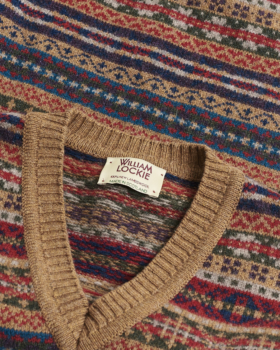 Herre | Pre-owned Gensere | Pre-owned | William Lockie Wool Fair Isle Vest Tan S