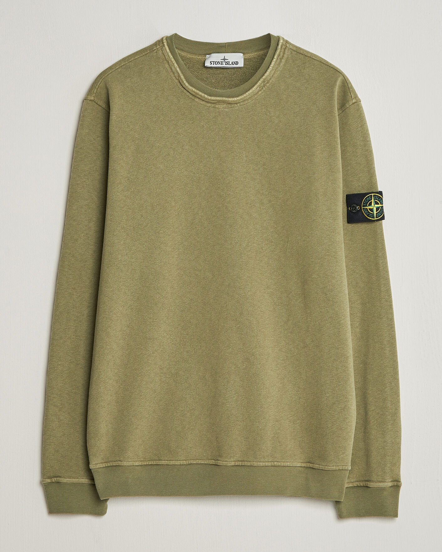 Herre | Pre-owned Gensere | Pre-owned | Stone Island Old Dyed Cotton Sweatshirt Military Green M