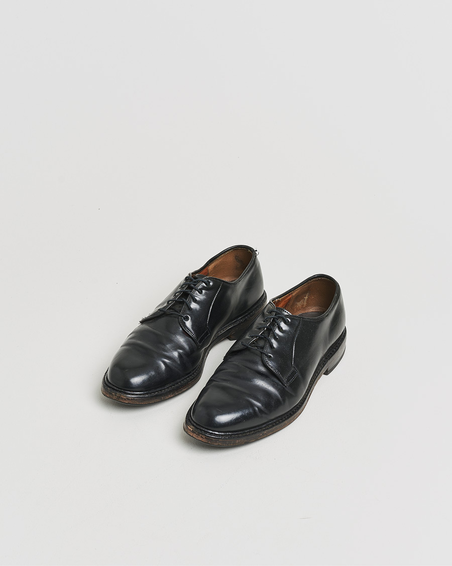 Herre | Pre-owned Randsydde sko | Pre-owned | Allen Edmonds Leeds Shell Cordovan Derby Black US8,5 - EU42
