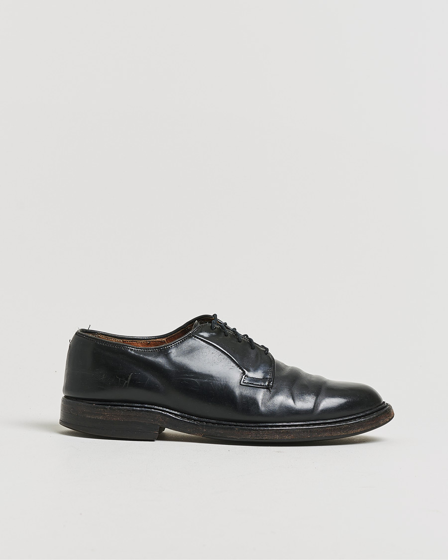 Herre | Pre-owned Randsydde sko | Pre-owned | Allen Edmonds Leeds Shell Cordovan Derby Black US8,5 - EU42